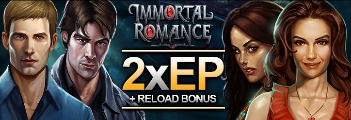 Reload bonus i podwojenie energypoints na slocie immortal romance w energycasino do 1 lutego